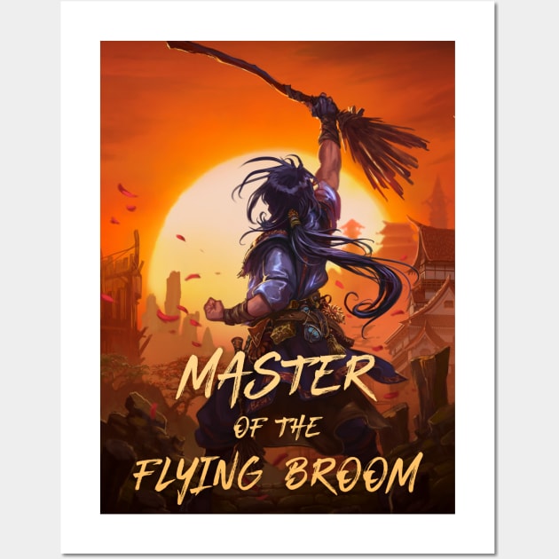 Master of the Flying Broom - Sword Saint in Training Wall Art by Joseph J Bailey Author Designs